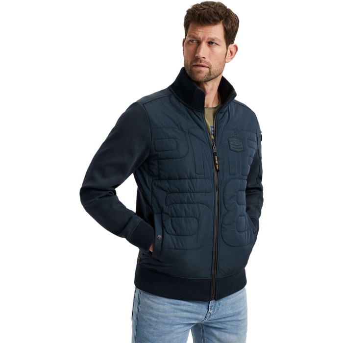 Zip jacket interlock mix padded ny salute