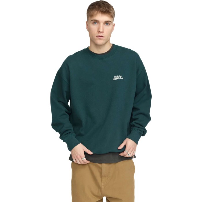 Printed crewneck darkgreen