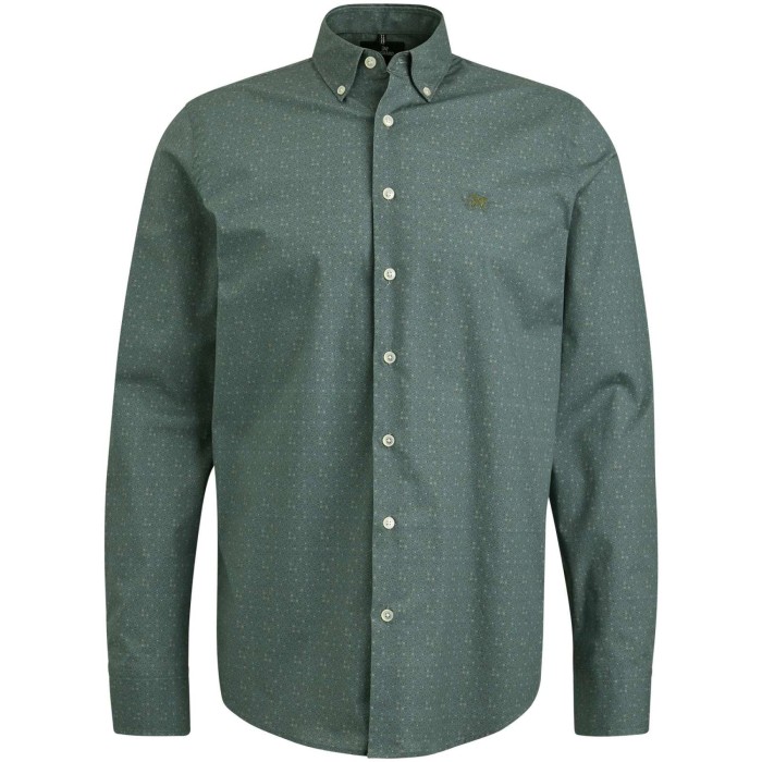 Long sleeve shirt print on poplin forest night