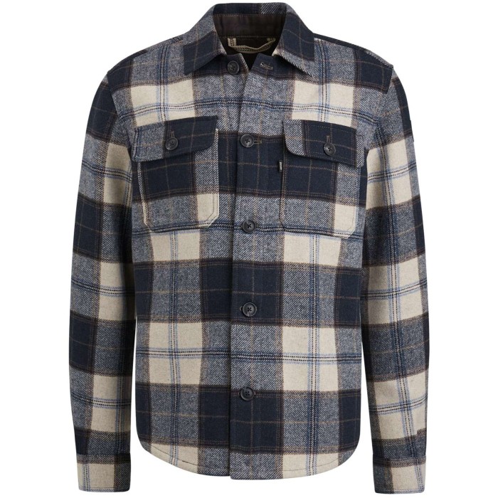 Long sleeve shirt check brushed wo jet stream