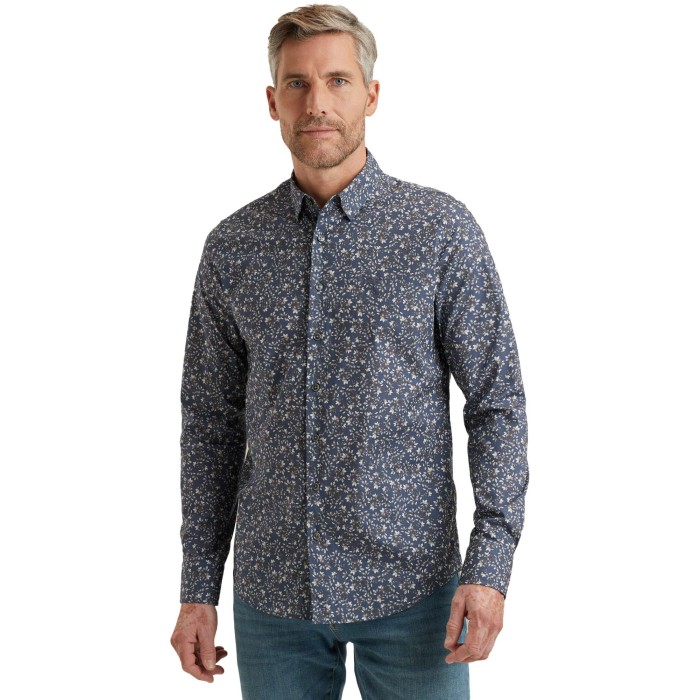 Long Sleeve Shirt Print on fine po Mood Indigo