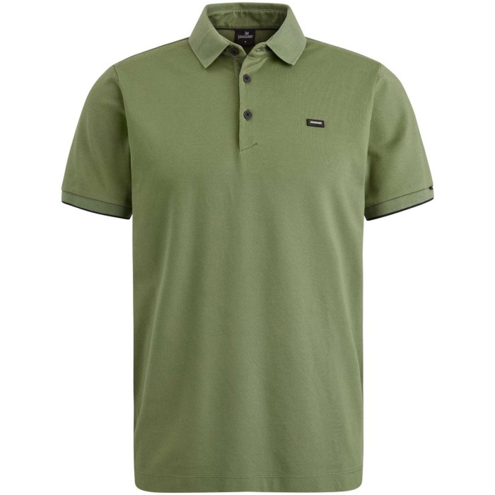 Short sleeve polo pique blend Loden Green