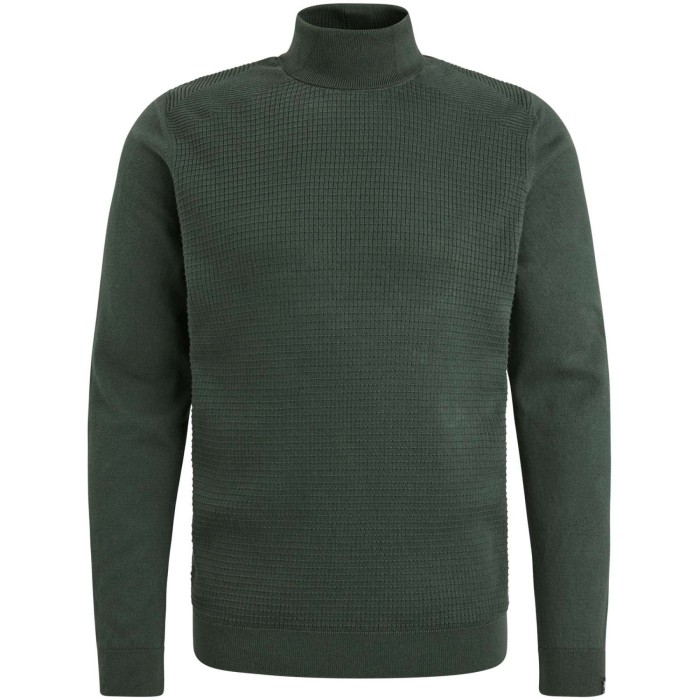 Roll neck pima cotton Deep Forest