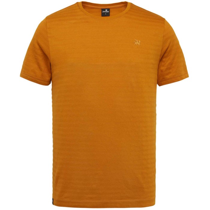 Short sleeve r-neck jersey structu pumpkin spice