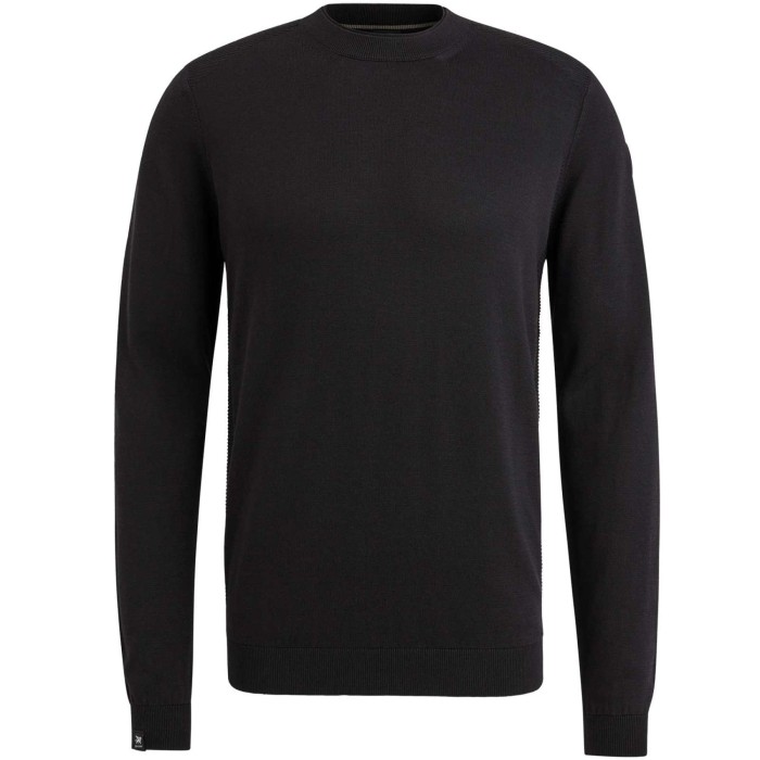 R-neck cotton modal Black