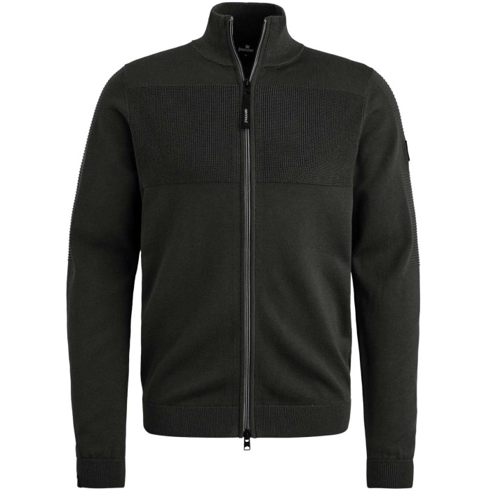 Zip jacket cotton modal Black