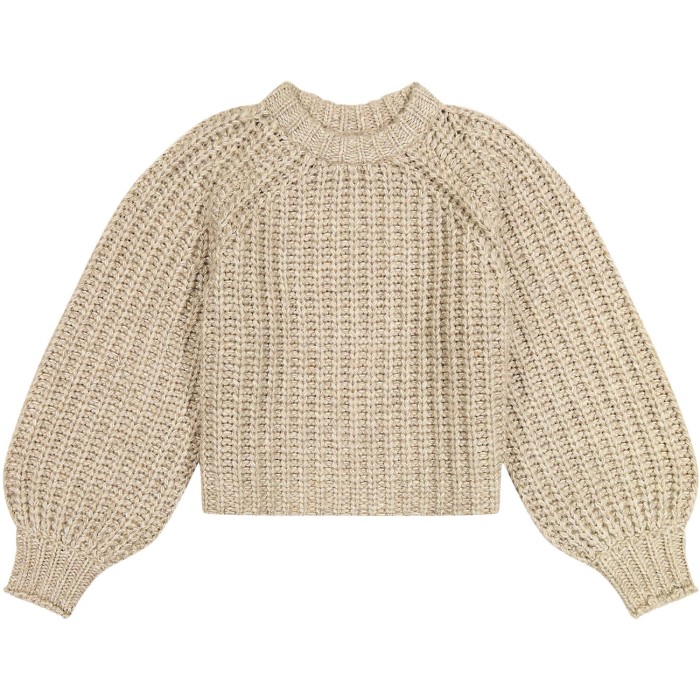 Puff sleeve sweater oatmeal