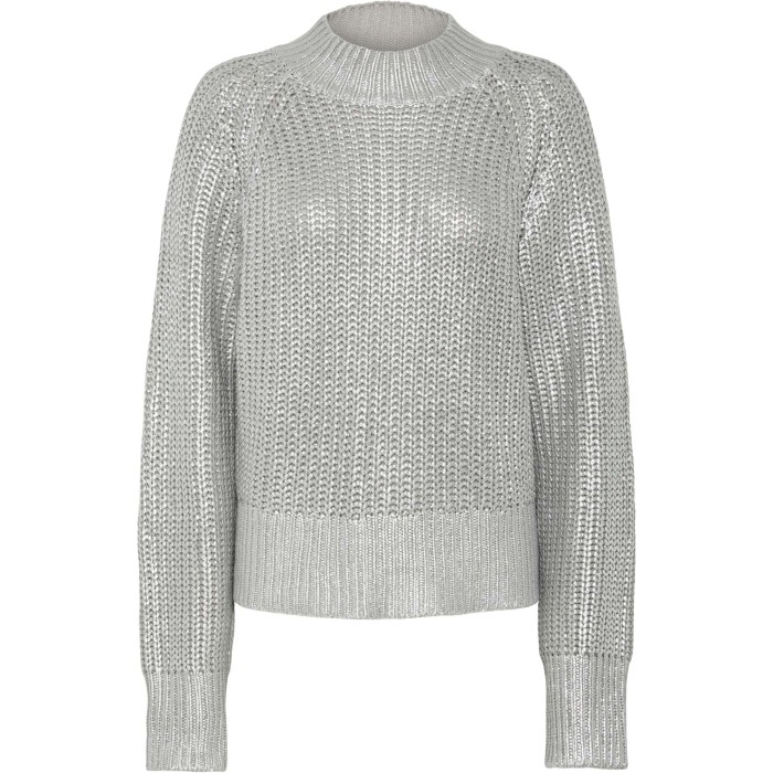 YASMARISSI LS KNIT PULLOVER Alloy/Silver