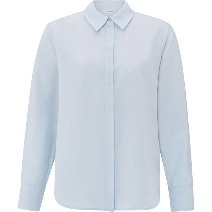 Soft basic blouse GRAY DAWN BLUE