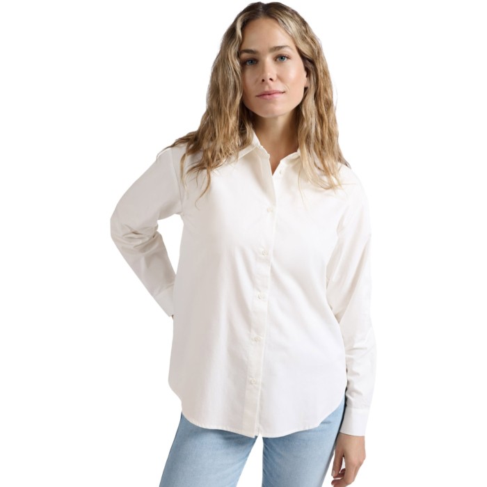 Poplin shirt with bows BLANC DE BLANC WHITE