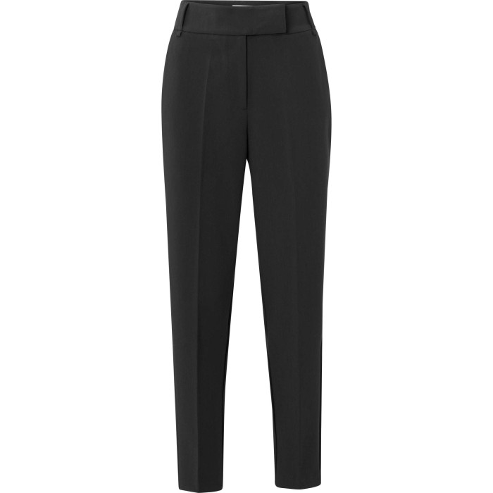 Woven high waist trousers with BLACK