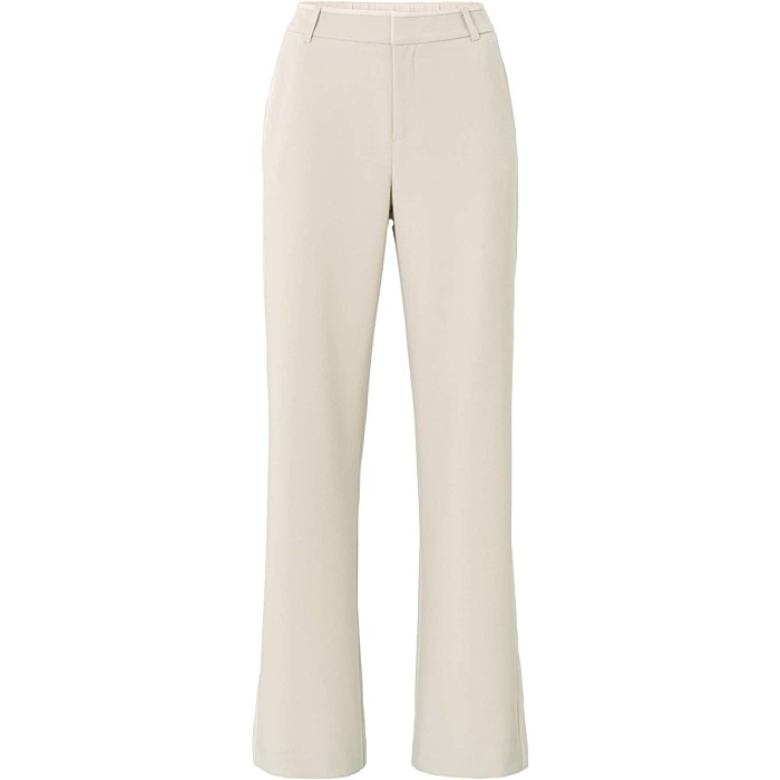 Woven trousers with wide legs PUMICE STONE BEIGE