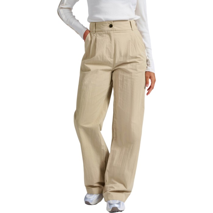 Woven cotton trousers TWILL BEIGE