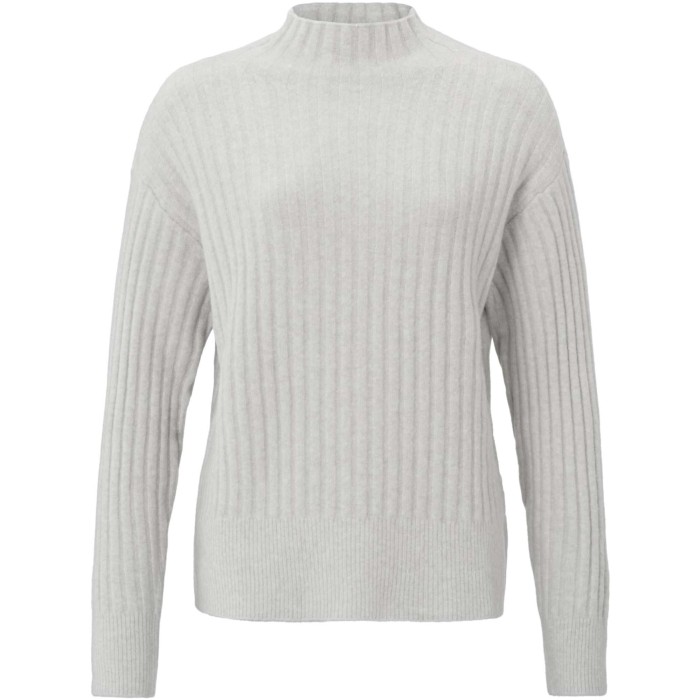 Ribbed sweater with turtleneck MOONSTRUCK GREY MEL