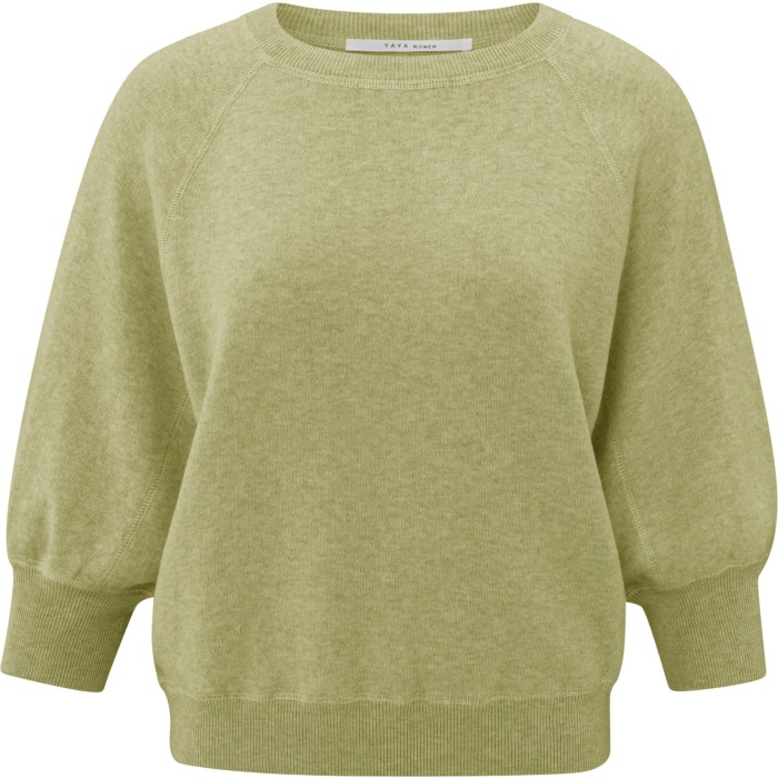 Sweater with raglan sleeves OLIVE MELANGE