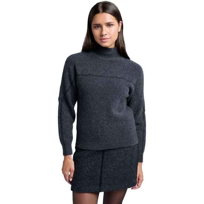 Sweater with fun stich detail DARK ANTHRACITE MELA