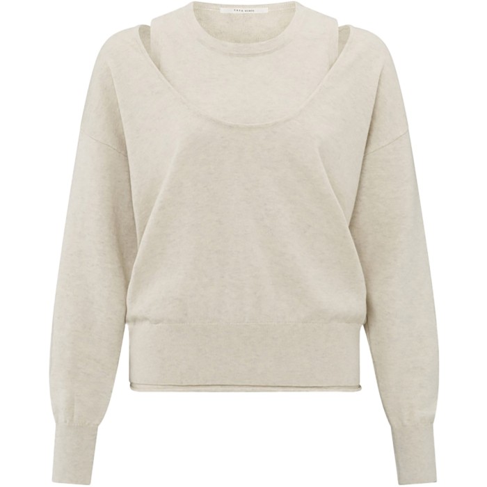 Sweater with tanktop LIGHT BEIGE MELANGE