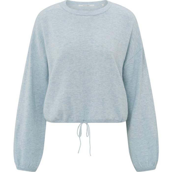 Sweater with corded hem GRAY DAWN BLUE MELAN