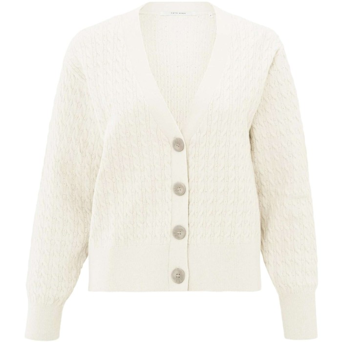 Cable cardigan CHALK WHITE