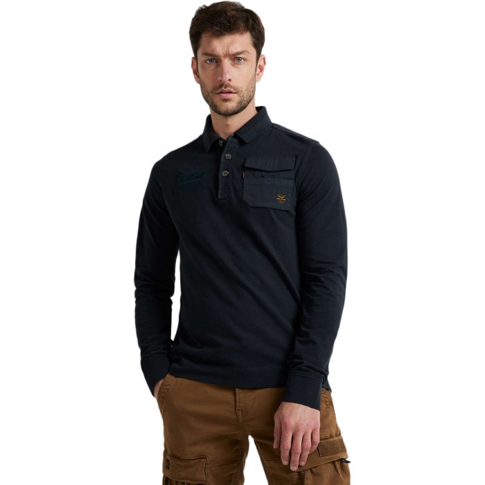 Pas op Woning Brood PME Legend Long sleeve polo rugged pique sky captain PPS2208802-5073 |  VTMode