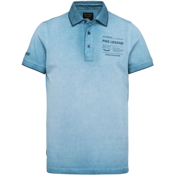 maaien Superioriteit Hollywood PME Legend Short sleeve polo light pique cold blue moon PPSS212861-5165 |  VTMode