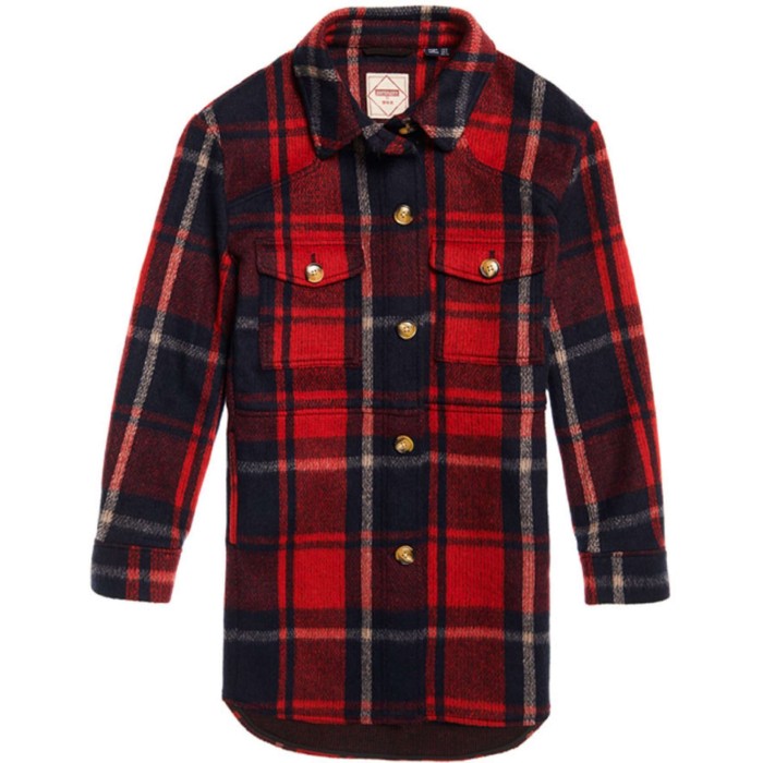 superdry heritage brushed shirt jacket